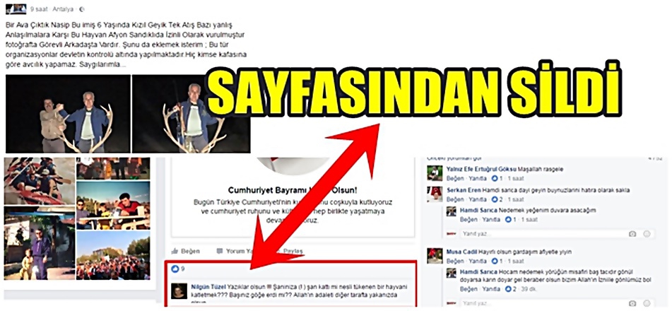 Antalya'da Avlanması yasak geyiği avlayan AKP'li iş adamı reza 1