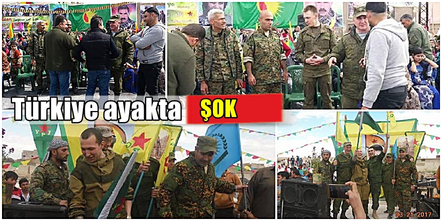 Rus General ve YPG Halep'te kolkola görüntüler 1