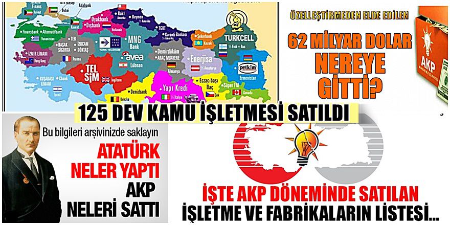 15 yılda Satılan işletmelerden gelen 62 Milyar Dolar nereye gitti