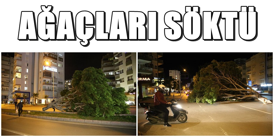 Antalya'da fırtına yıktı geçti 1