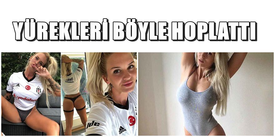Dünyaca ünlü model Beşiktaş forması ile bikinili poz verince