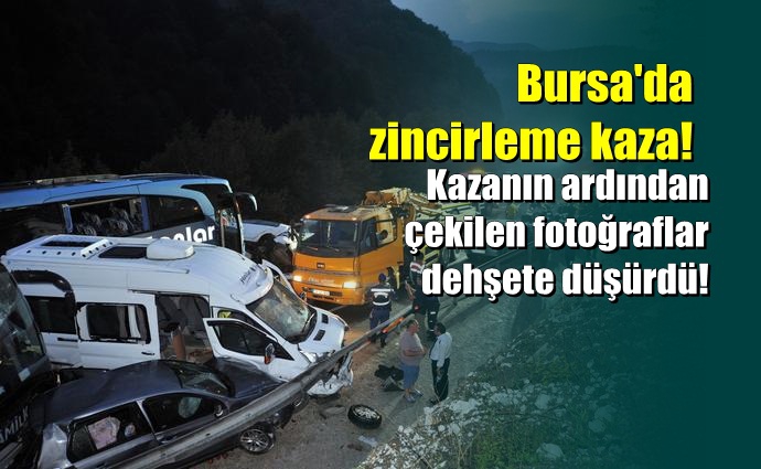 Bursa'da zincirleme trafik kazasında korkunç görüntüler 1