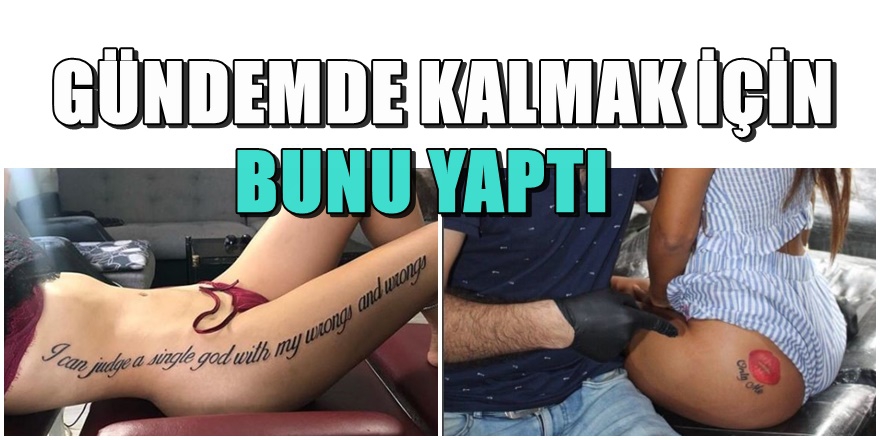 Ünlü gelin öyle bir yerine dövme yaptırdı ki? 1