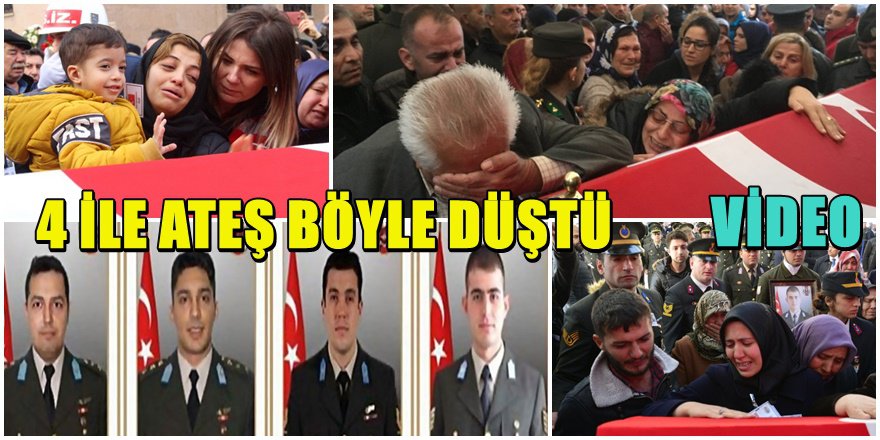 Helikopter şehitleri göz yaşları içerisinde toprağa veridi