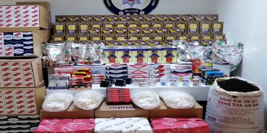 Elazığ’da Çok Miktarda Kaçak Ürün Ele Geçirildi
