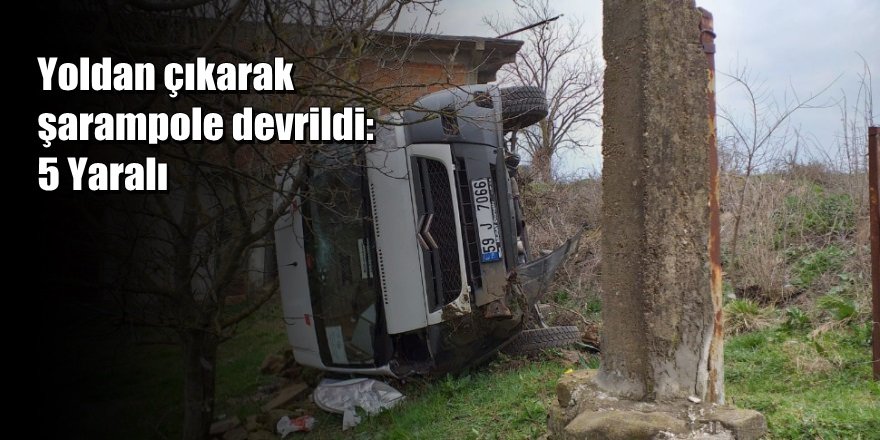 Tekirdağ'da Öğrenci Servisi Devrildi: 5 Yaralı