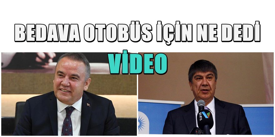 Muhittin Böcek'ten Menderes Türel'in İptal Ettiği "Bedava Ulaşım" açıklaması