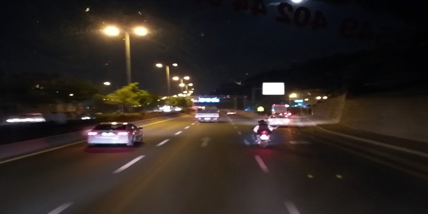 Ankara’da Motosiklet Üzerinde Korkutan Yayın