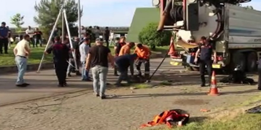 Trabzon’da Kanalizasyonda Akıntıya Kapılarak Kaybolan İşçiyi Arama Çalışmaları Sürüyor