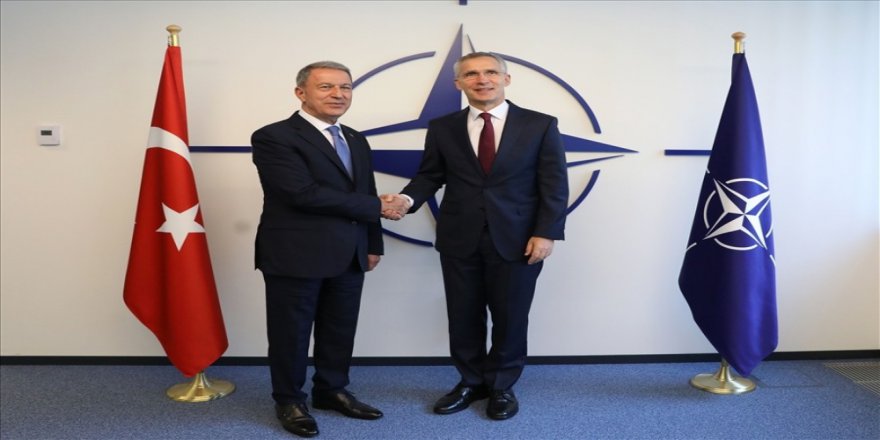 Bakan Akar, Nato Genel Sekreteri Stoltenberg İle Bir Araya Geldi