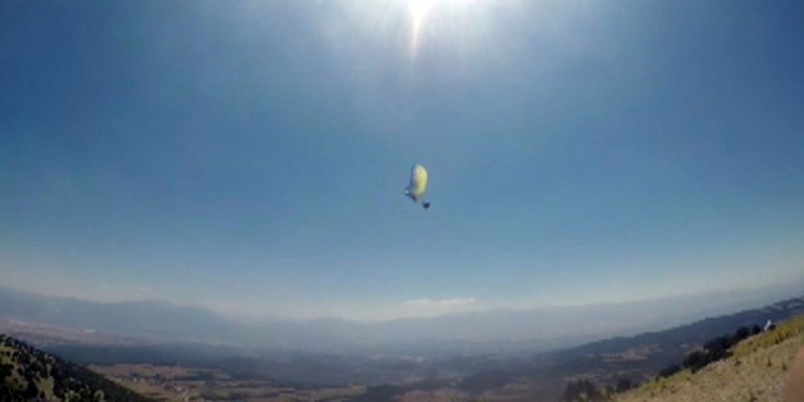 Denizli'de Yamaç Paraşütü Faciası Kamerada 1 Ölü