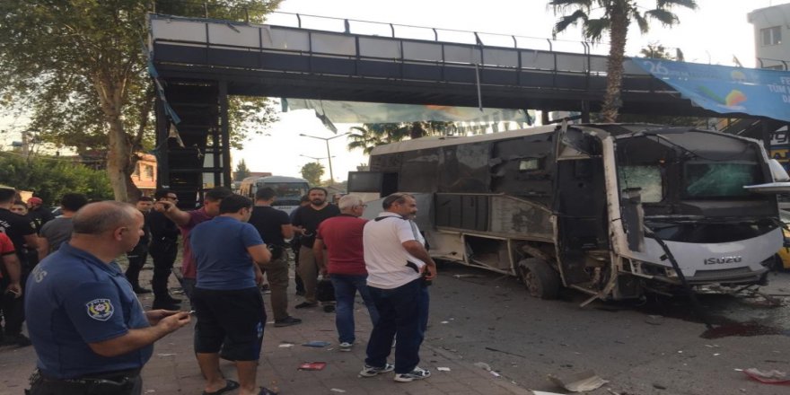 Adana’da Polis Servis Aracına Bombalı Saldırı 5 Yaralı