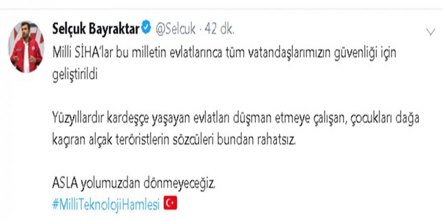 Selçuk Bayraktar’dan Hdp’ye Siha Cevabı