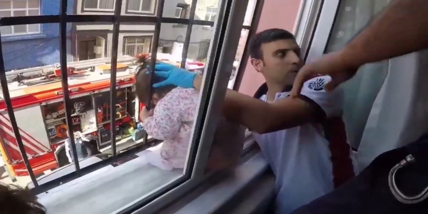 Pencere Demirlerine Kafası Sıkıştı, İtfaiye Seferber Oldu