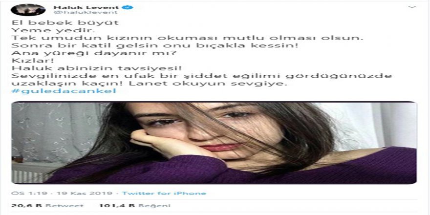 Sanatçı Haluk Levent’ten Genç Kızlara ‘Güleda’ Mesajı