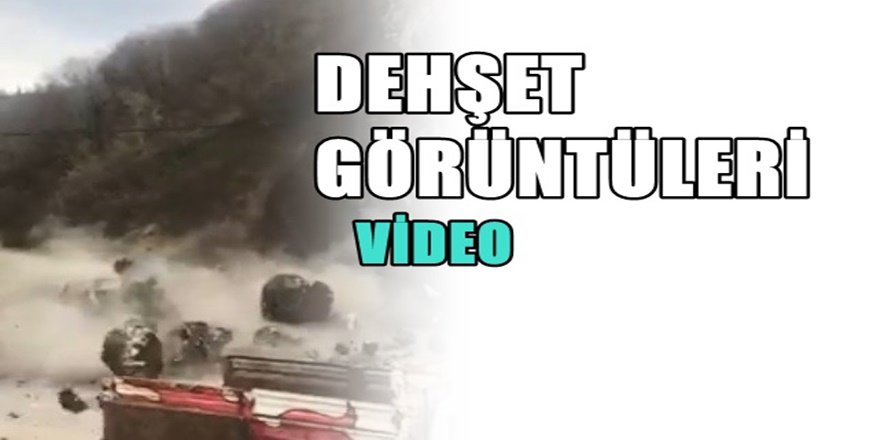 Giresun'da Dehşet Verici Heyelan Anı Böyle Görüntülendi