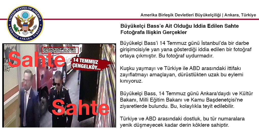 ABD HÜKUMETİNDEN O FOTOĞRAFA JET YANIT