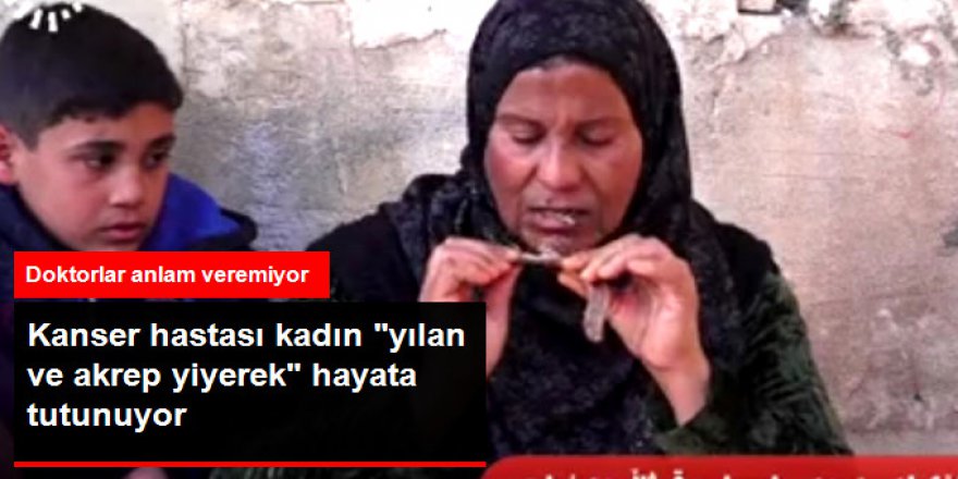KANSER HASTASI KADIN YILAN VE AKREP YİYEREK HAYATA TUTUNUYOR