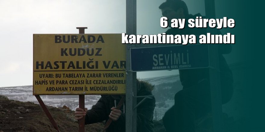 Ardahan'da 1 ilçe ve 3 köyde kuduz karantinası
