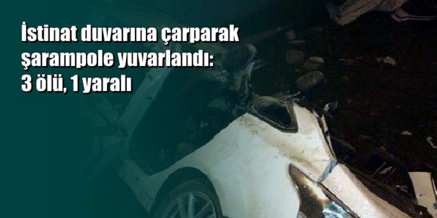 Tunceli'de piknikten dönen arkadaşlar kaza yaptı: 3 ölü, 1 yaralı
