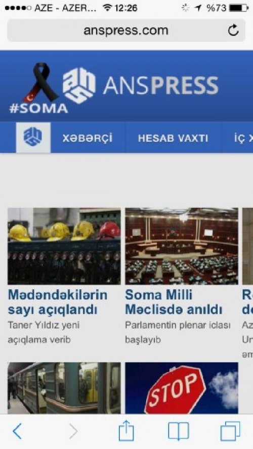 AZERBAYCAN BASINI DA 'SOMA' YASINA ORTAK OLDU