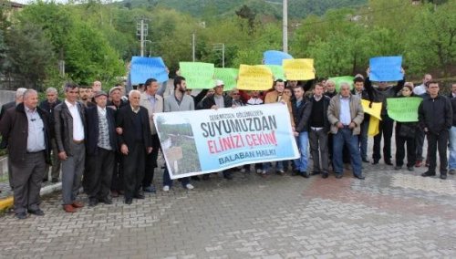 KOCAELİ'DE 'SUYUMUZDAN ELİNİZİ ÇEKİN' PROTESTOSU