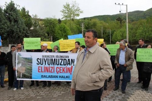 KOCAELİ'DE 'SUYUMUZDAN ELİNİZİ ÇEKİN' PROTESTOSU