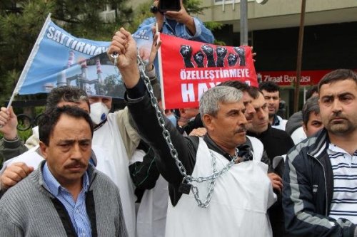 YATAĞAN İŞÇİLERİNE GÖZALTI