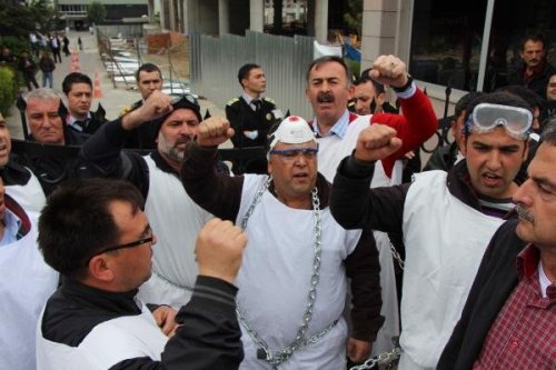 YATAĞAN İŞÇİLERİNE GÖZALTI