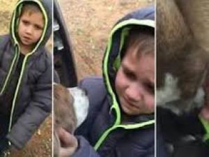 EVDEN KAÇAN KÖPEĞİNE YENİDEN KAVUŞAN UFAKLIĞIN İNANILMAZ MUTLULUĞU