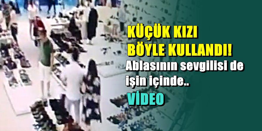 Abla kardeşine hırsızlık yaptırırken yakalandı