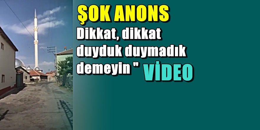 İmamın camiden anonsu kırdı geçirdi