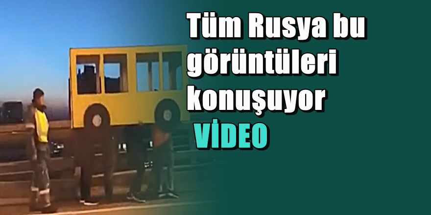Rusya köprüde yapılan bu eylem görüntülerini konuşuyor