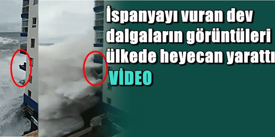 Dev dalgalar binanın 3. katı balkonlarını böyle parçaladı