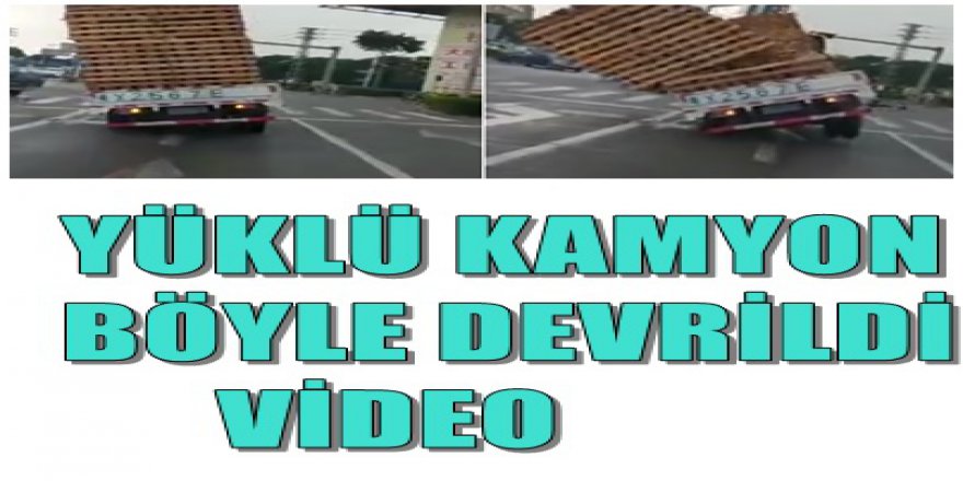 Aşırı yüklü kamyon trafikte zor anlar yaşattı