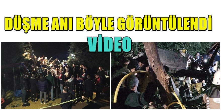 Çekmeköy'de Helikopterin düşme anı kamerada