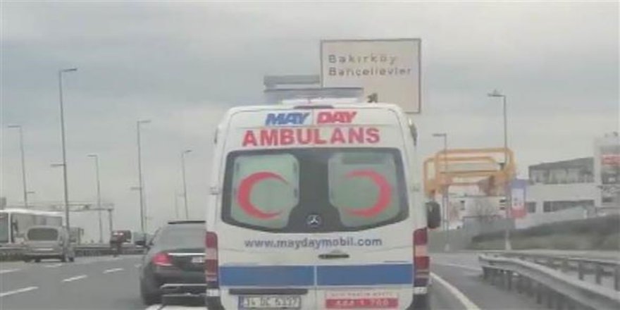 AMBULANSA YOL VERMEMEK PES DEDİRTTİ